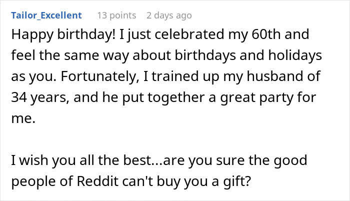Man tells wife he's 'overreacting' about being upset he didn't celebrate his 28th birthday