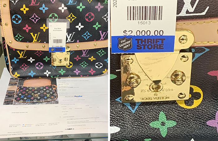 This Is At The Local Salvation Army Thrift Store: The Bag Is Clearly A Fake. It’s Sad To See The Greed And They Use Some Random Ebay Posting To Justify The Price