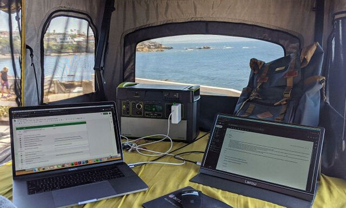 Remote Work Is The Best Work. Finishing The Week In A Rooftop Tent Overlooking The Pacific Ocean