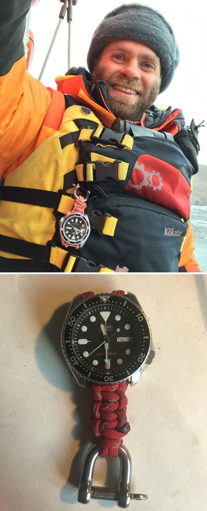 I Work In Antarctica And Can't Wear A Watch On My Wrist Because Of All Of The Layers I Wear, So I Wear This On A Lanyard Attached To My PFD With A Sailing Shackle
