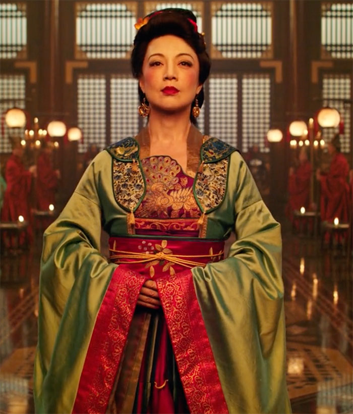 Ming-Na Wen wearing kimono in movie Mulan