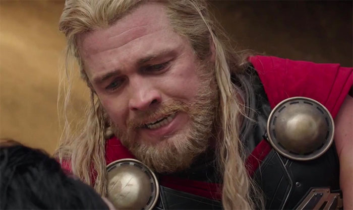 Luke Hemsworth as Thor in movie Thor: Ragnarok