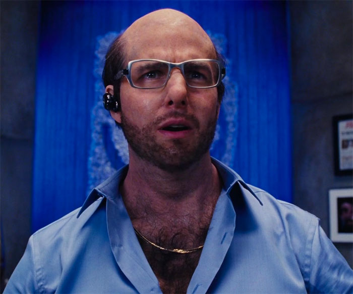 Tom Cruise with glasses in movie Tropic Thunder