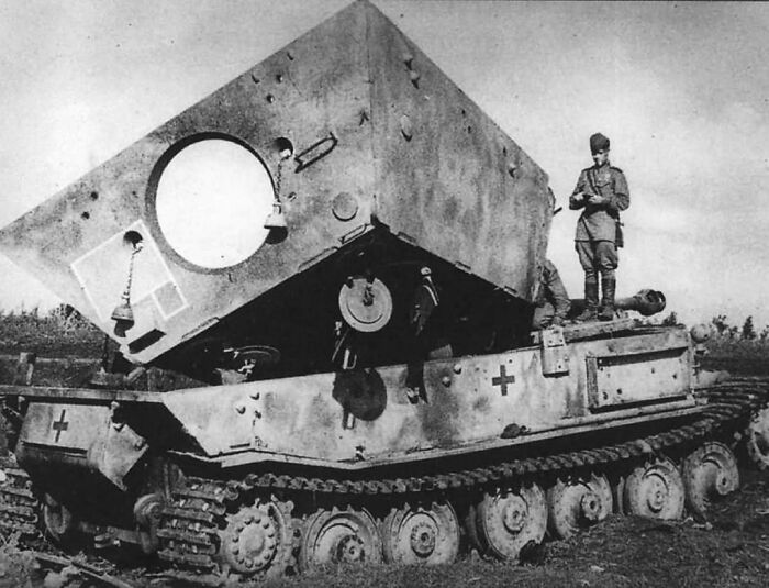 Pictured Above Is A Destroyed German Panzerjäger Tiger (P) Ferdinand On The Eastern Front During 1943