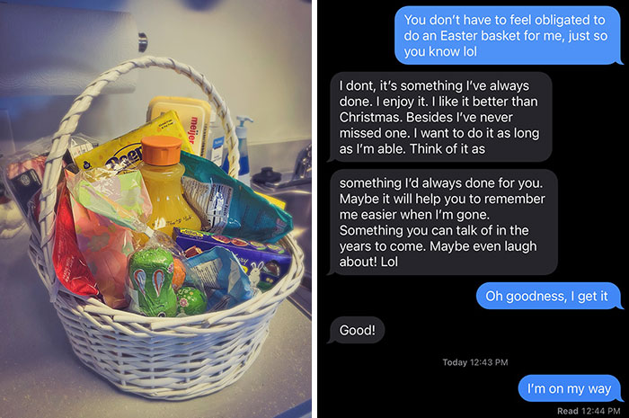 My Mom Has Made An Easter Basket For Me Every Year For 36 Years. While The Contents Have Evolved. Her Reason For Doing It Made Me Smile. I’ll Never Be Too Old For This