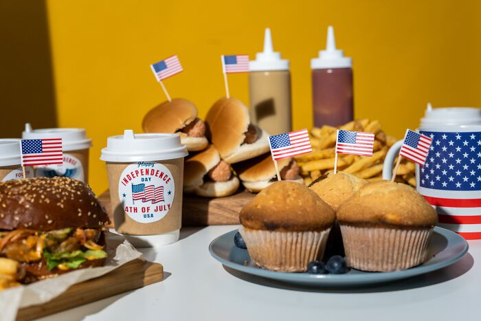 American Flag Decorated Food 