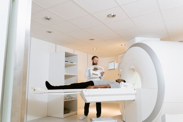 Person doing MRI