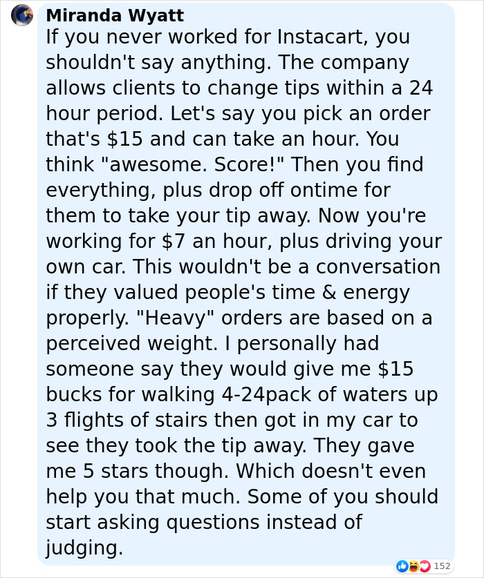 Instacart Driver Urges Other Drivers To Skip Orders That Don’t Tip, And The Internet Has Thoughts