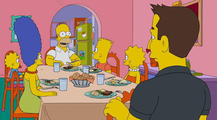 Simpsons dinning 