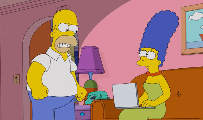 Homer and Marge talking 