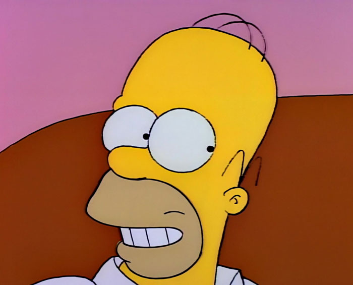 Homer smiling 