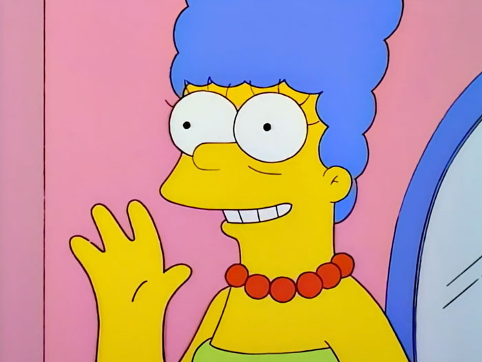 Marge waving 