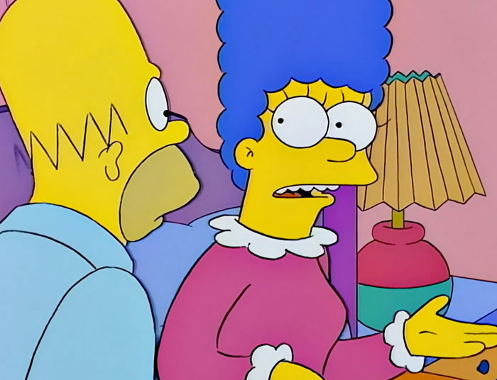 Homer and Marge talking 