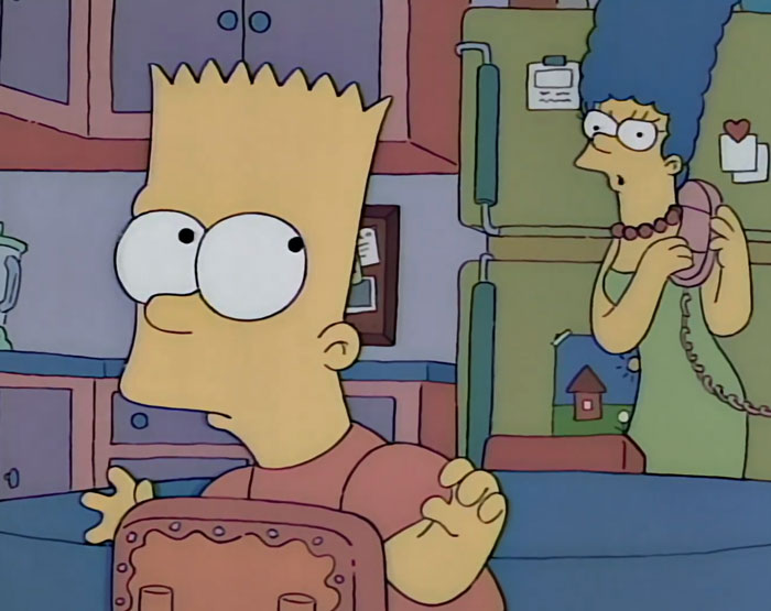 Marge is on the phone 