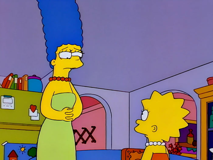 Marge and Lisa talking 