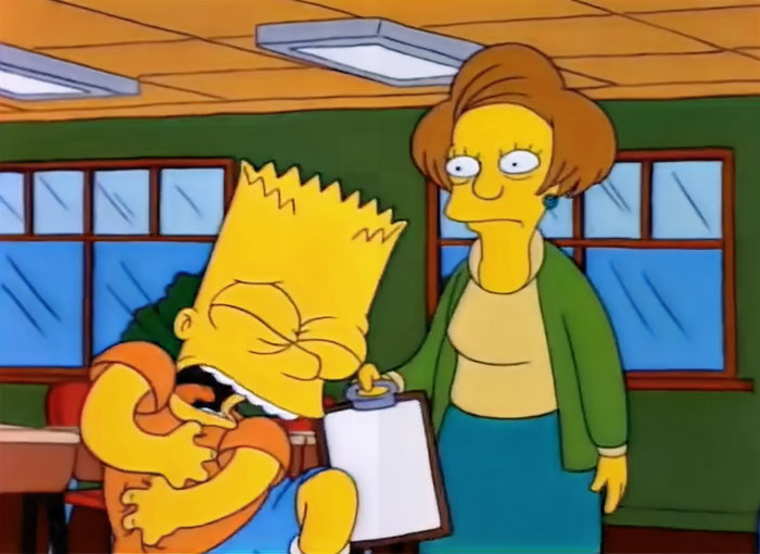 Bart is in pain 