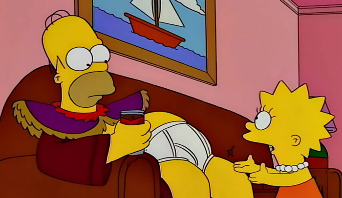 Homer and Lisa talking 