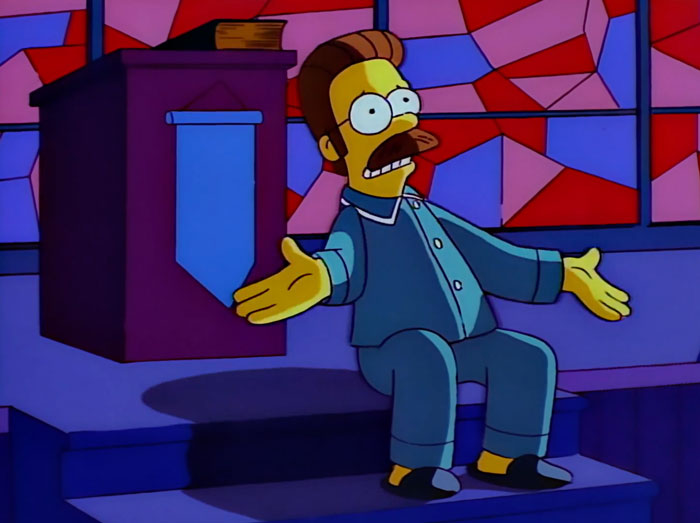 Ned talking with God 