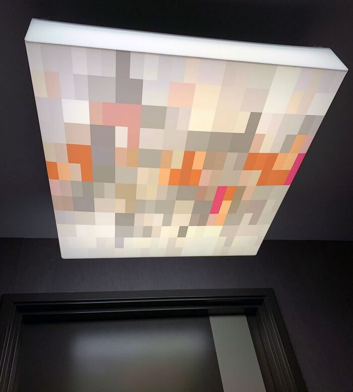 This Light In The Hotel Looks Like A Minecraft Block
