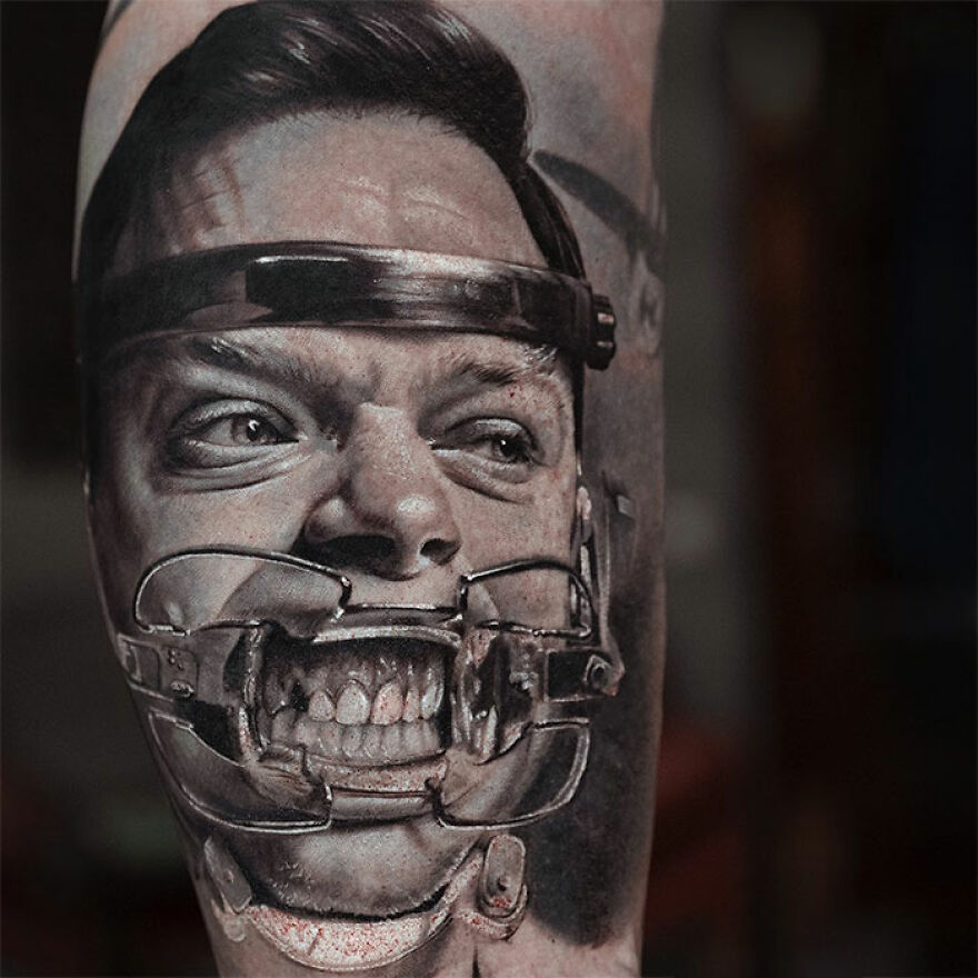 Lockhart (Dane DeHaan) gets a taste of undesirable dental work from “A Cure For Wellness” movie tattoo