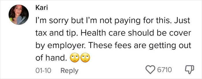 Woman Notices An "Employee Health" Charge On Her Bill, Learns She's Paying For Staff's Healthcare And Is Majorly Confused Woman Notices An "Employee Health" Charge On Her Bill, Learns She's Paying For Staff's Healthcare And Is Majorly Confused