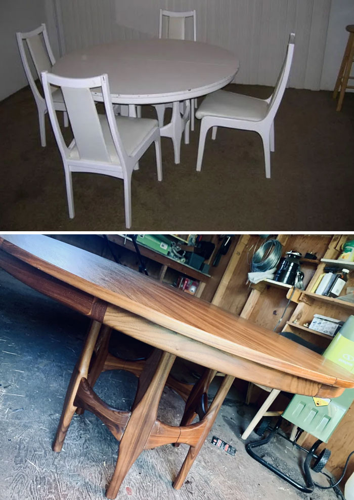 My $60 Dinette Set, Leaves Not Pictures. This One Was Really Satisfying For Me