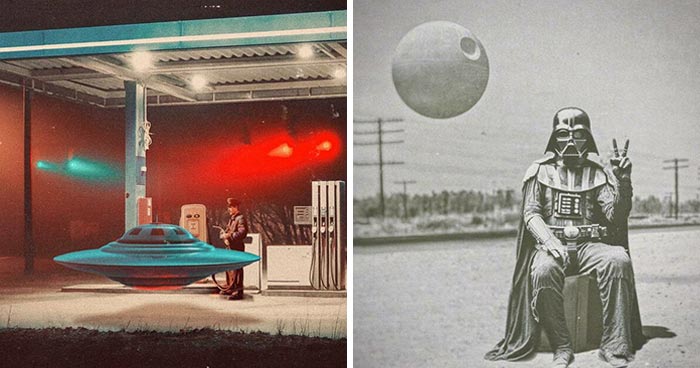 My 60 Surreal Collages That Combine Past And The Future Into Retro-Futuristic Artwork