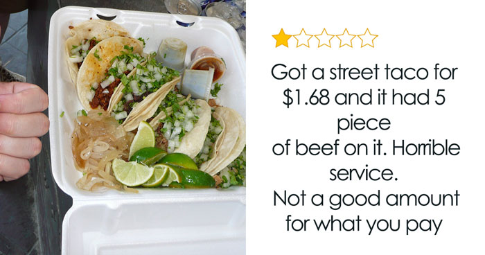 “You Paid With Credit Card”: Restaurant Owner Claps Back At 1-Star Review That Blasted Their Taco Price