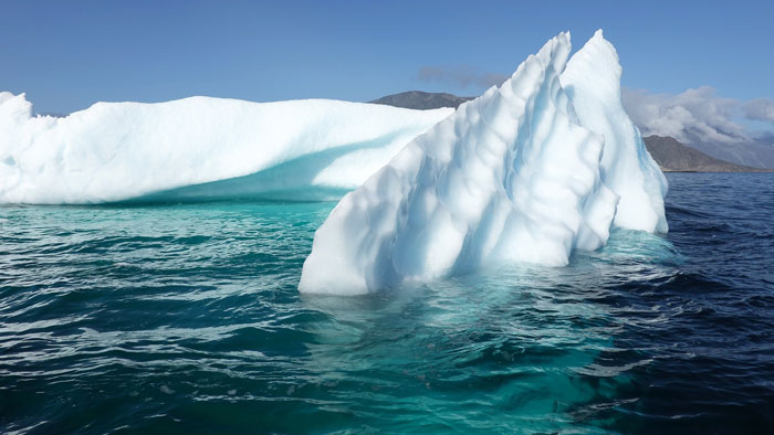 Iceberg submerged in the water 