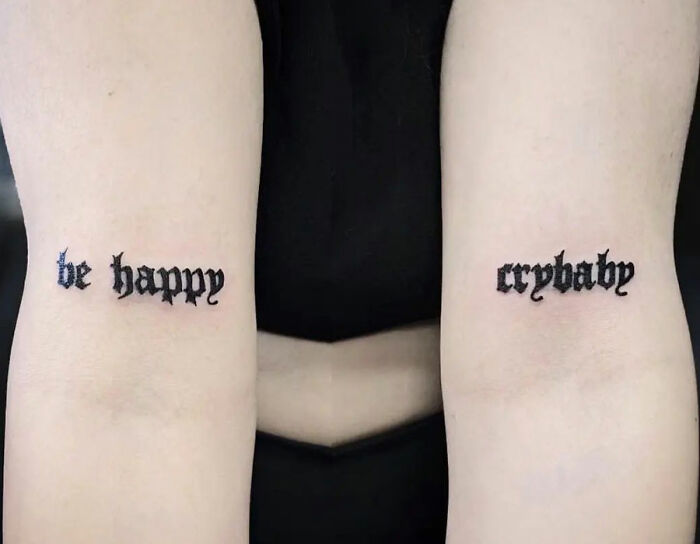 "Be Happy, Crybaby" Tattoo
