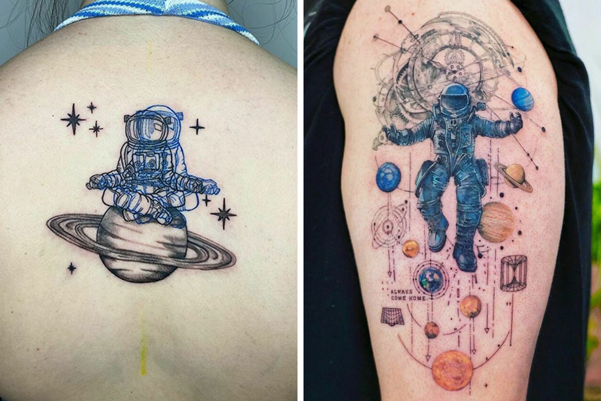 Outer space tattoo
