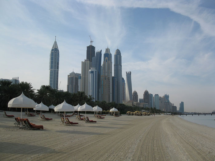 Photo of skyscrapers on the beach