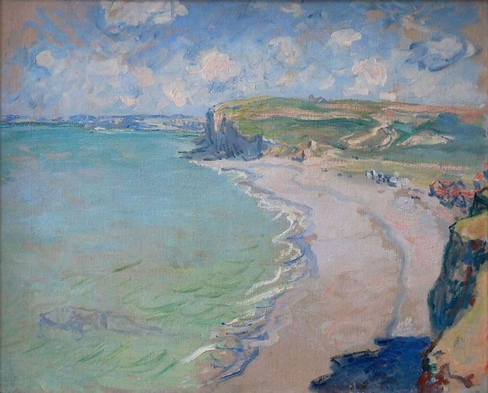 Beach In Pourville By Claude Monet
