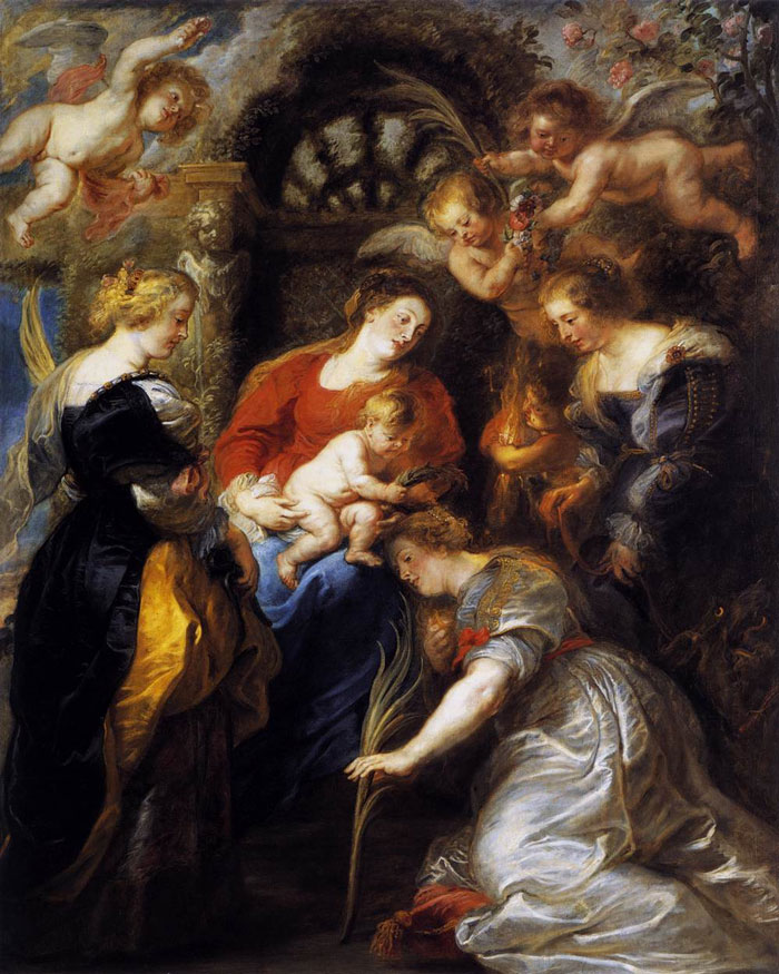 The Crowning Of Saint Catherine By Peter Paul Rubens