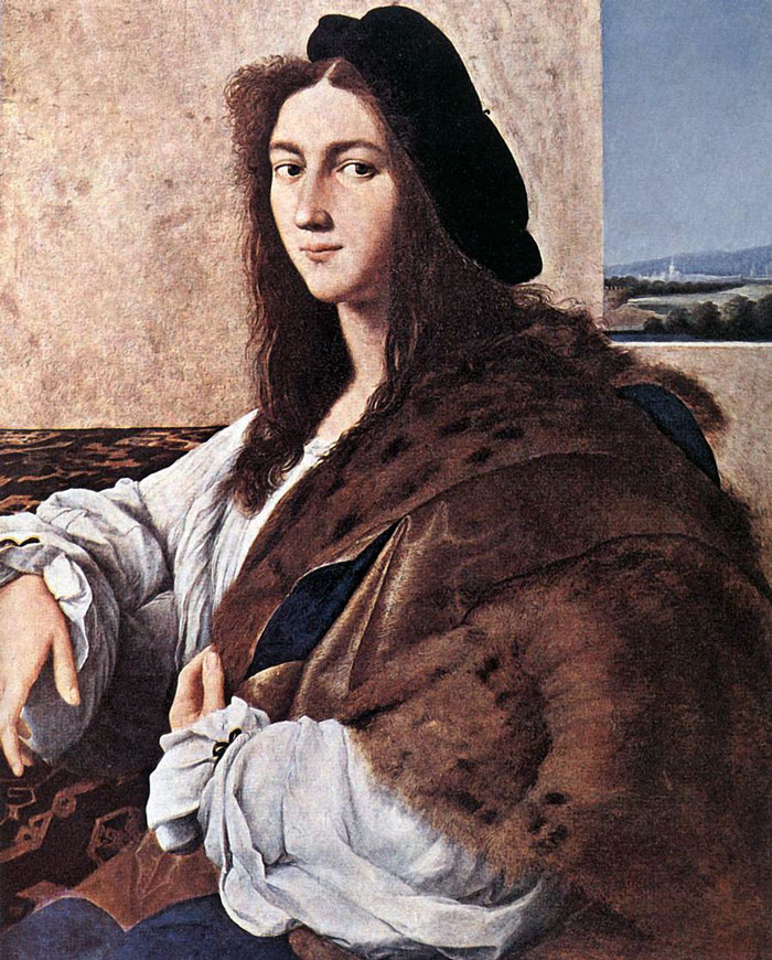 Portrait Of A Young Man By Raphael