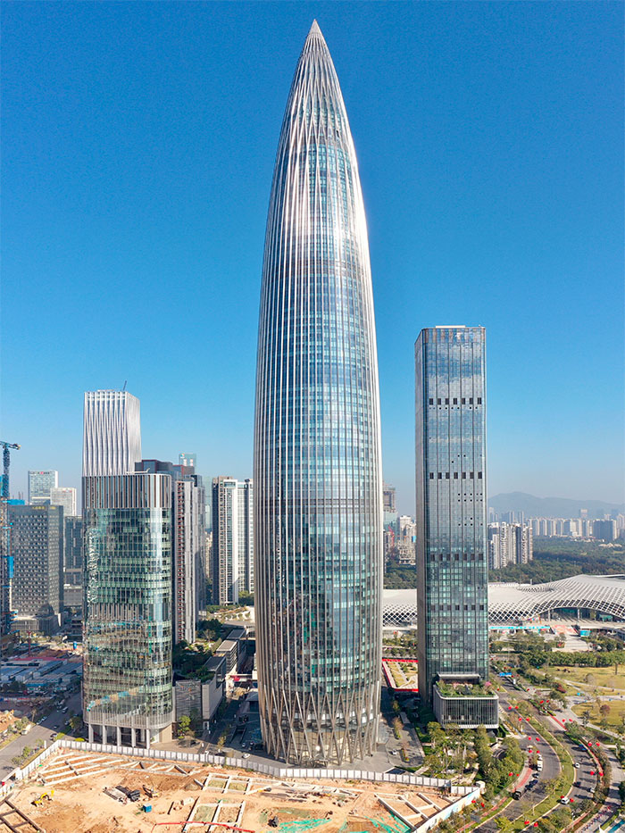 Picture of China Resources Tower near other buildings