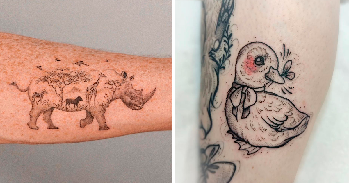 85 Animal Tattoos That Celebrate The Animal Kingdom Bored Panda