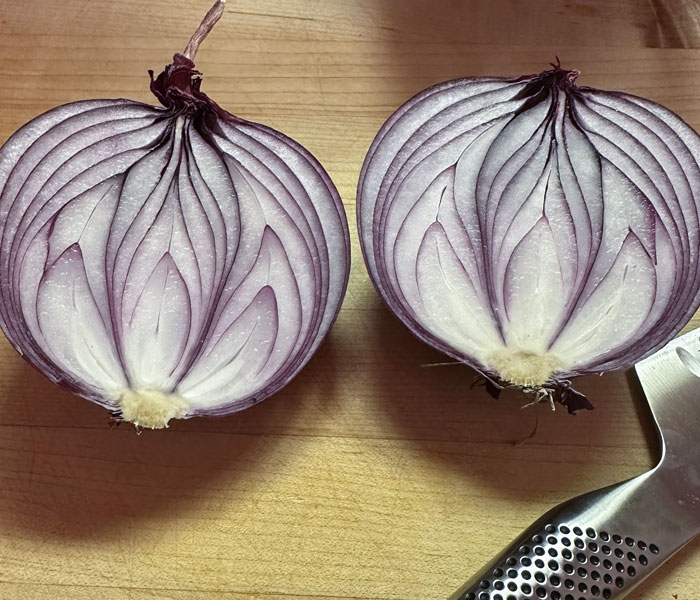 The Inside Of My Red Onion Looks Like A Lotus Flower