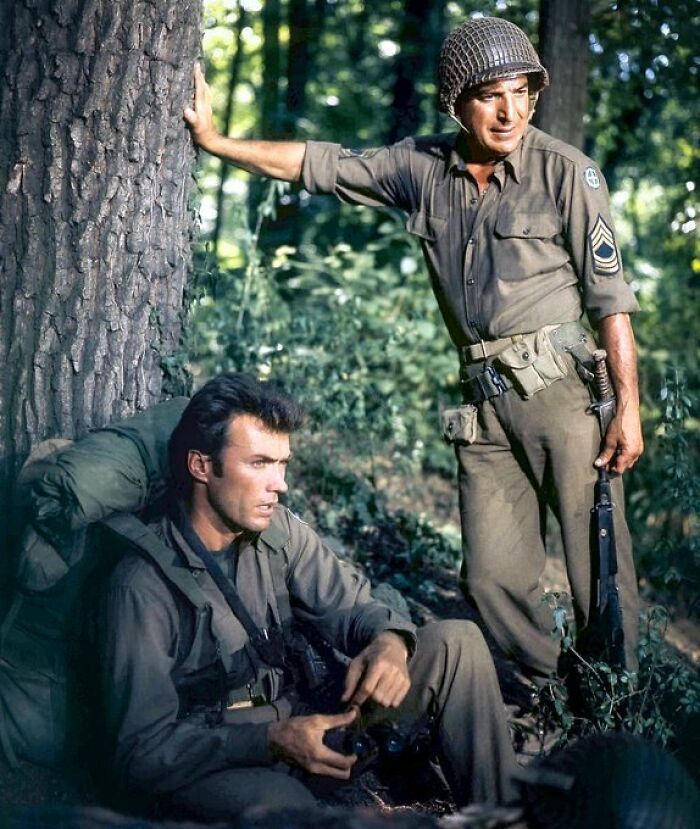 Clint Eastwood And Telly Savalas In The Film "Kelly’s Heroes" (1970)