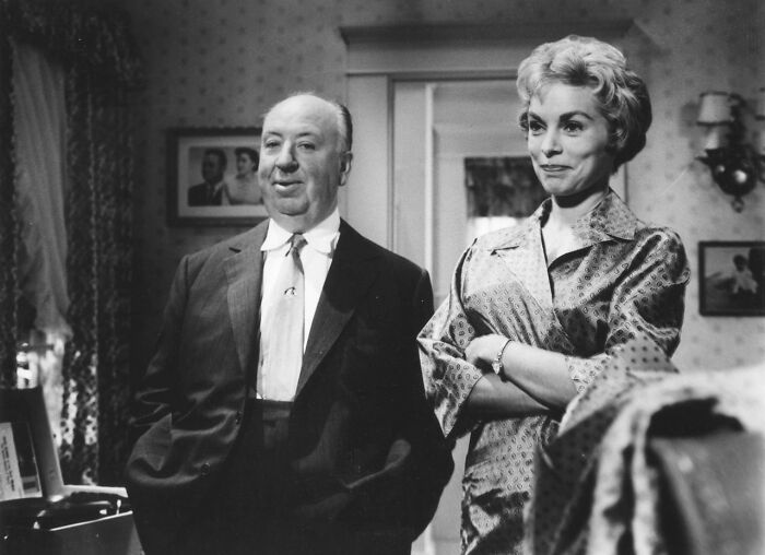 Alfred Hitchcock, Janet Leigh Psycho - 1960 Director: Alfred Hitchcock Paramount USA On Set Psycho (1960)