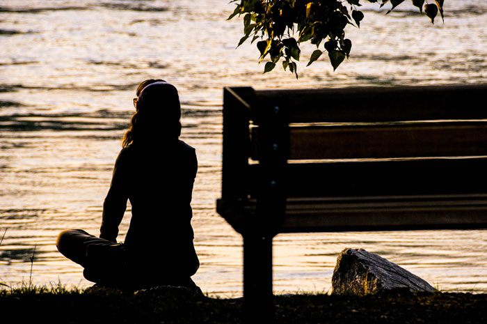 Young woman meditating