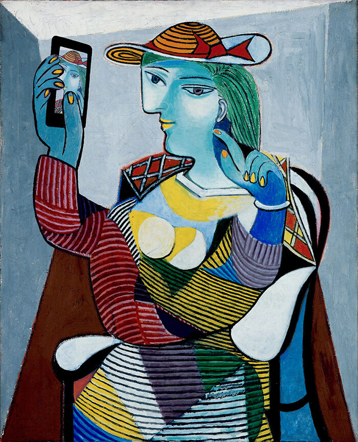 "Selfie" Based On "Portrait De Marie Therese Walter" By Pablo Picasso (1937)