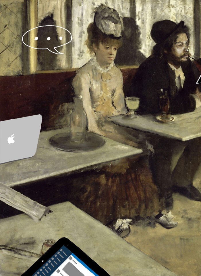 "In A Café" Based On "L’absinthe (Glass Of Absinthe)" By Edgar Degas (1876)