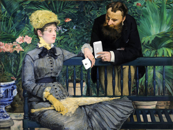 "Always In My Hand" Based On "In The Conservatory" By Édouard Manet (1878-79)