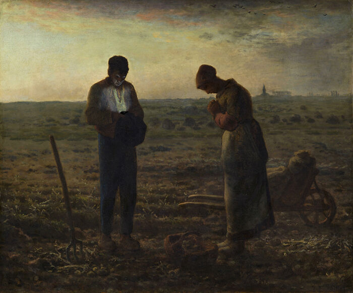"Check" Based On "The Angelus" By Jean-François Millet (1857-59)