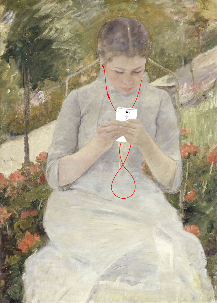"Relax" Based On "Girl In The Garden" By Mary Cassatt (1880-82)