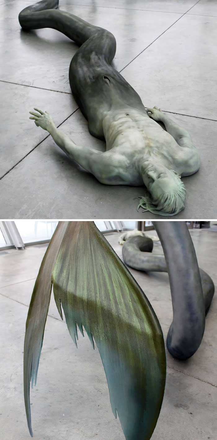 Mermaid-Man Sculpture
