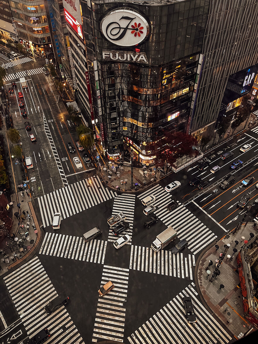 Rainy Roads: A Dreamy View Of Tokyo's Magical Ginza Intersection