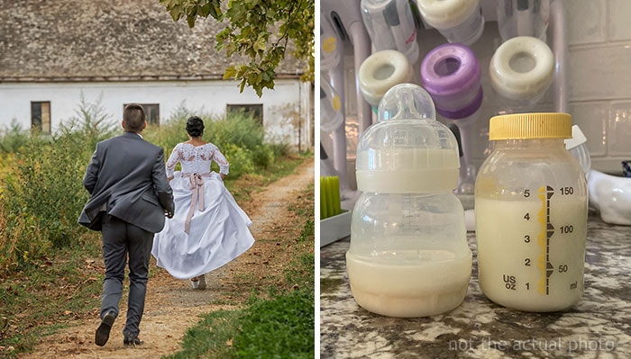 Bride Needs To Use The Bathroom Before The Ceremony, Walks In On Her Husband Being Breastfed By His Mom