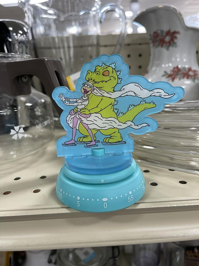Rugrats Reptar On Ice Timer. Left At The Sherman Tx Goodwill